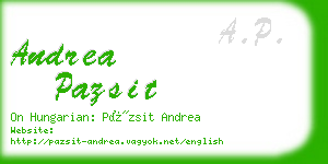 andrea pazsit business card